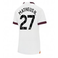 Camiseta Manchester City Matheus Nunes #27 Visitante Equipación para mujer 2023-24 manga corta